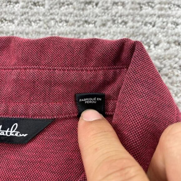 Travis Mathew Golf Shirt Men Extra Large XL Red Gray Stang & Company Poly Cotton - Picture 4 of 9